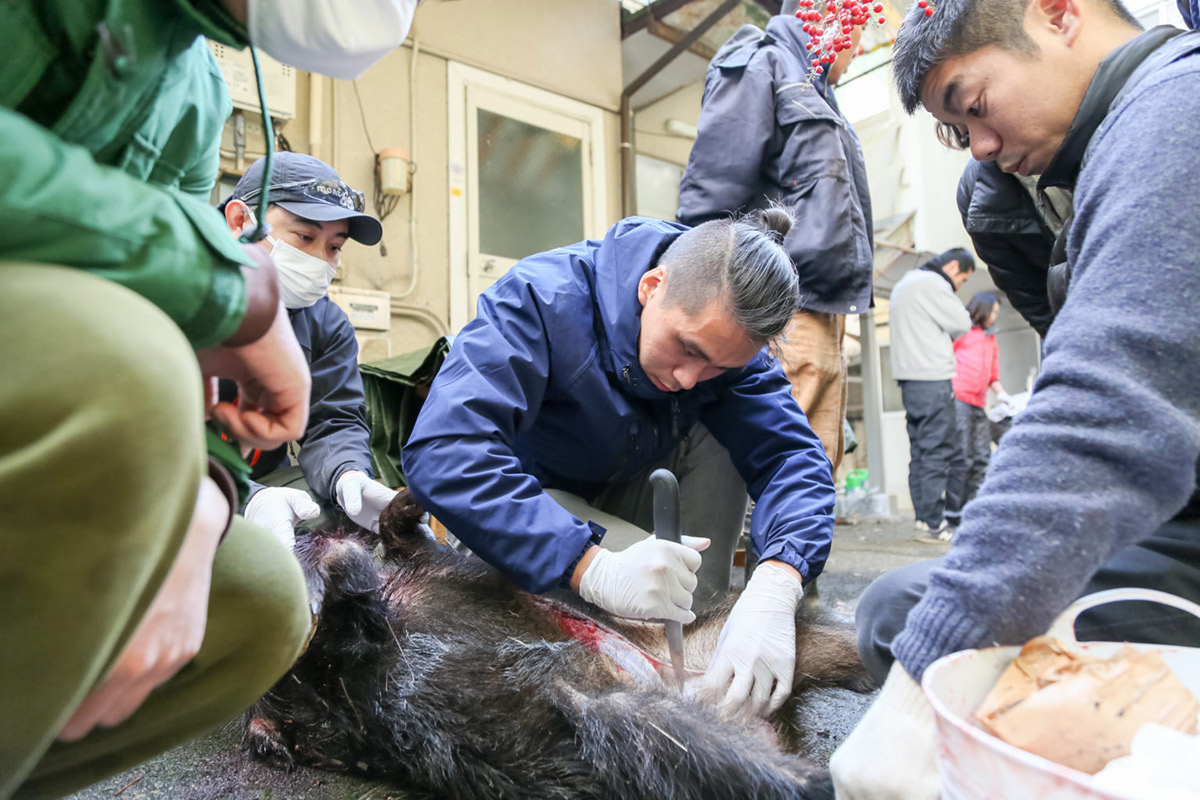 狩猟体験ワーケーションの様子(提供)
