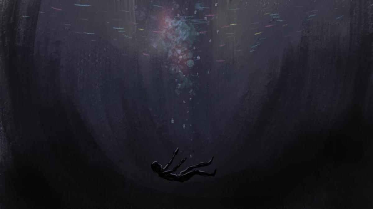 海底から水面を延々と眺めるような毎日だった(@irenainumaru)