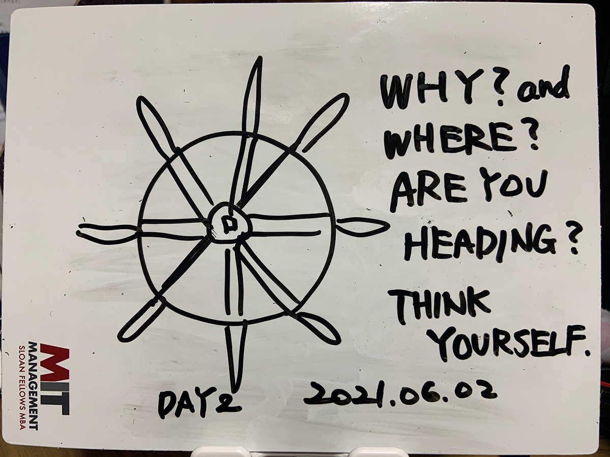 野上さんの留学時代のメモ。アメリカでは「お前が舵を取れ」が求められる